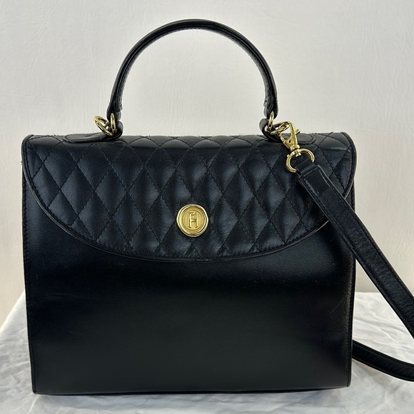 Handbags - Vintage Fred Hayman Quilted Chic Leather Lady Handbag